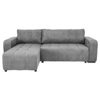 Ecksofa mit Bettfunktion Marseille, anthrazit - Anthrazit/Schwarz, Trend, Holz/Holzwerkstoff (155/240cm)