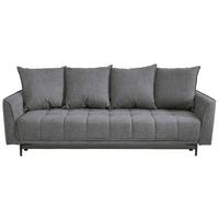 3-Sitzer-Sofa Mit Schlaffunktion Level B: 235 cm - Schwarz/Grau, Design, Textil (235/70/108cm) - Livetastic