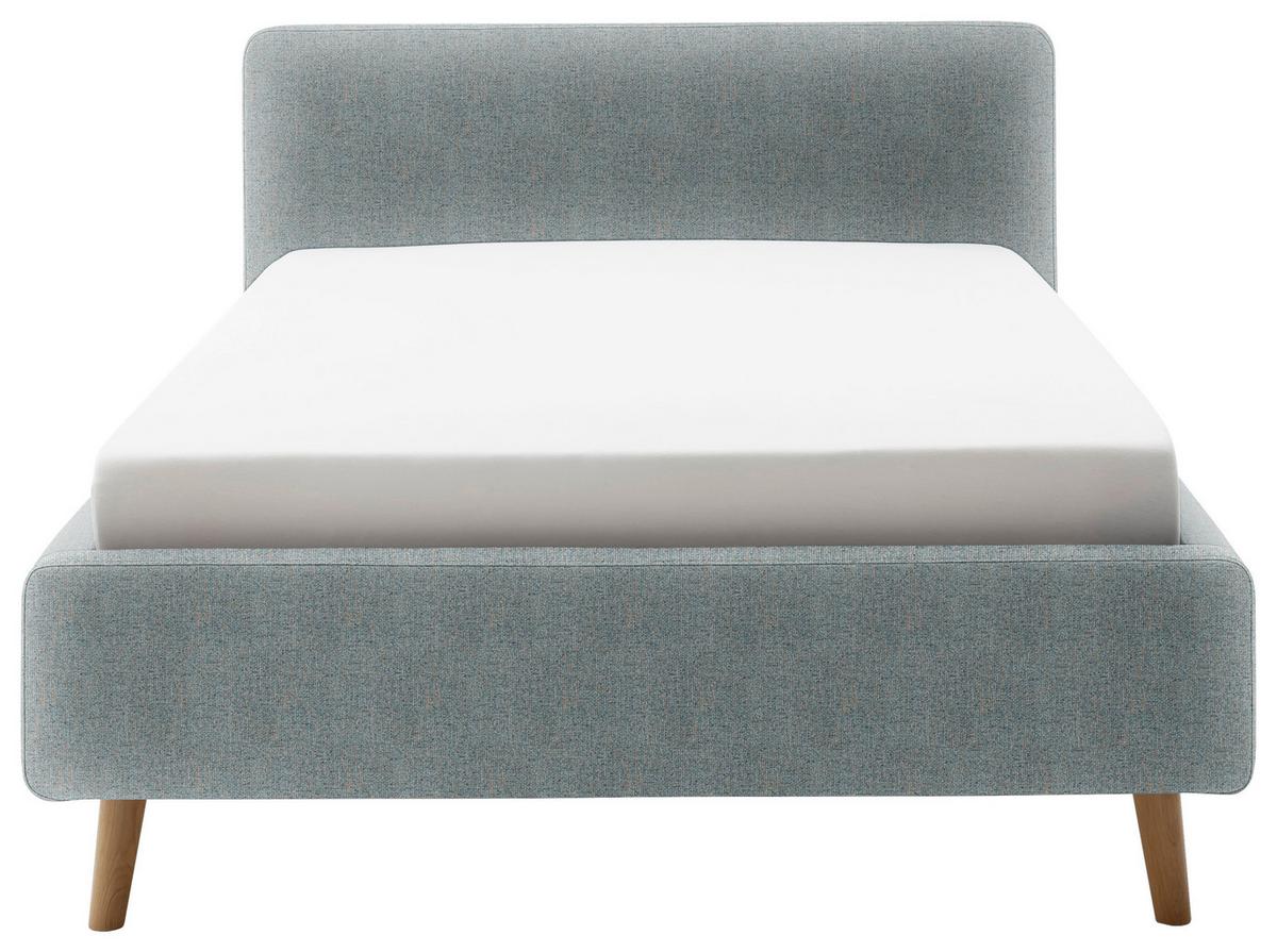 Polsterbett Mattis Herve Türkis 140x200cm - Türkis/Eichefarben, Design, Holz/Textil (140/200cm) - MID.YOU