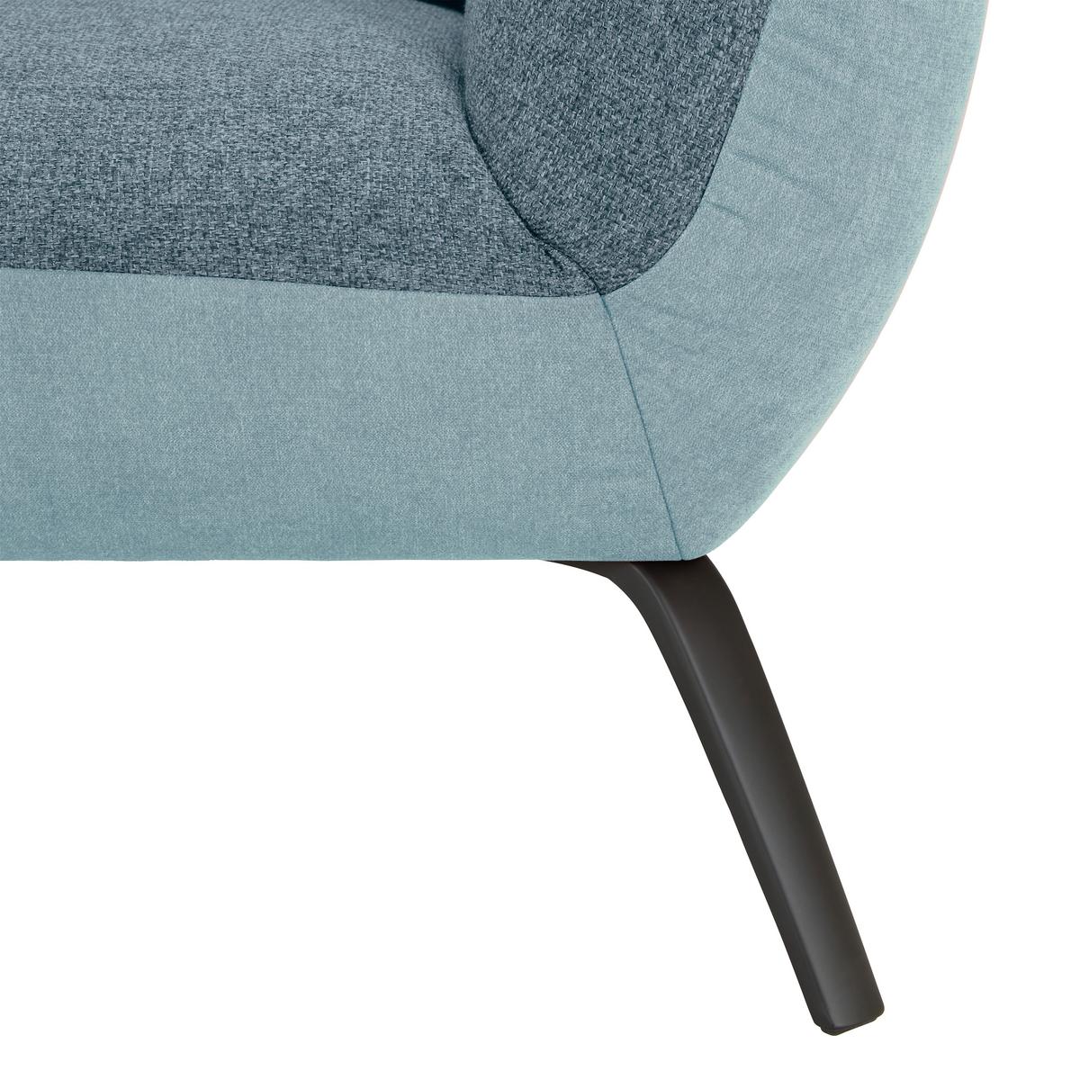 Velká pohovka TRENDY, světle modrá - černá/světle modrá, Moderní, kompozitní dřevo (260/93/124cm) - Premium Living
