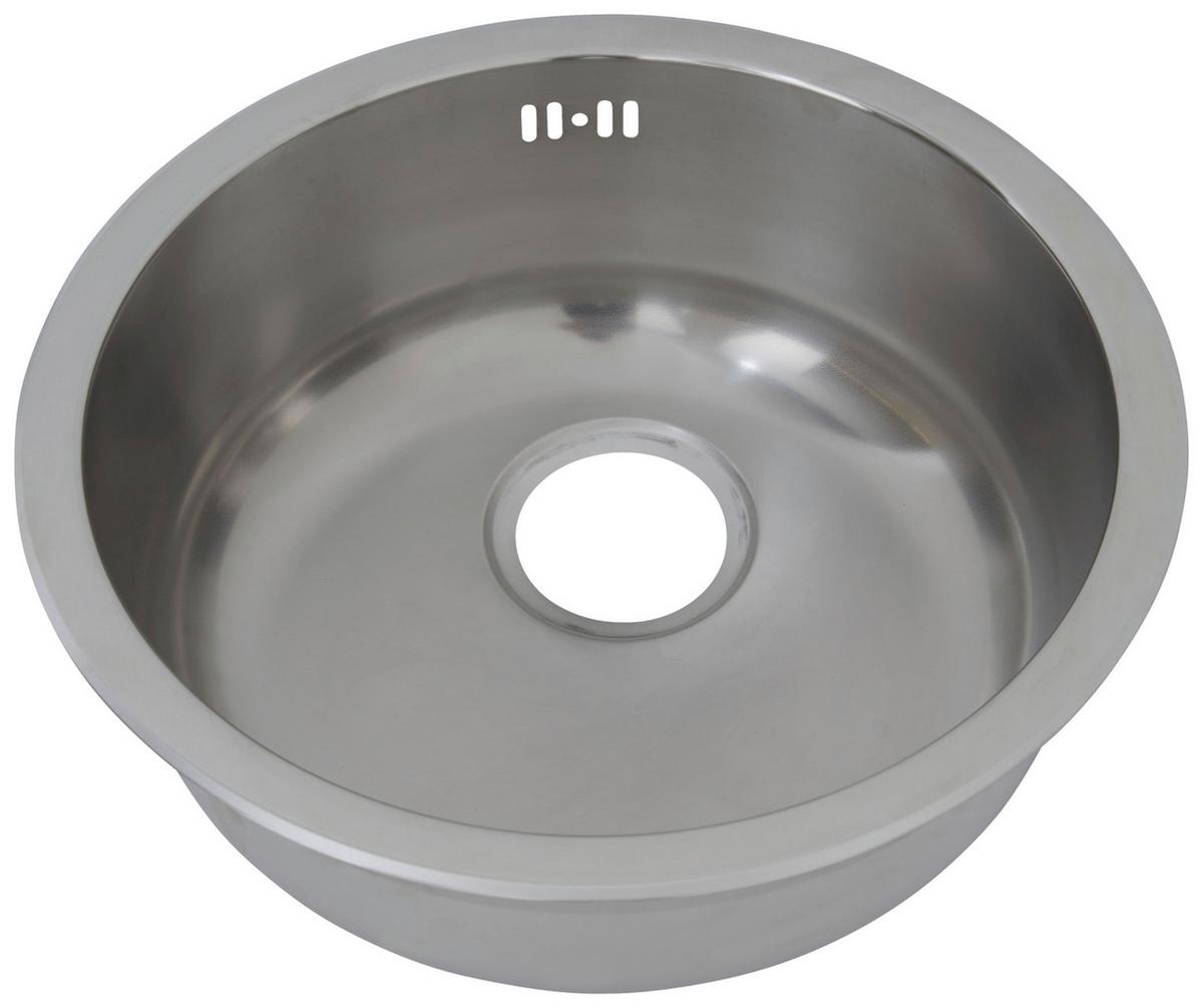Spüle Respekta Inox Edelstahl Bxt: 44,6x44,6 cm - Edelstahlfarben, Trend, Metall (44,6/17cm) - Respekta
