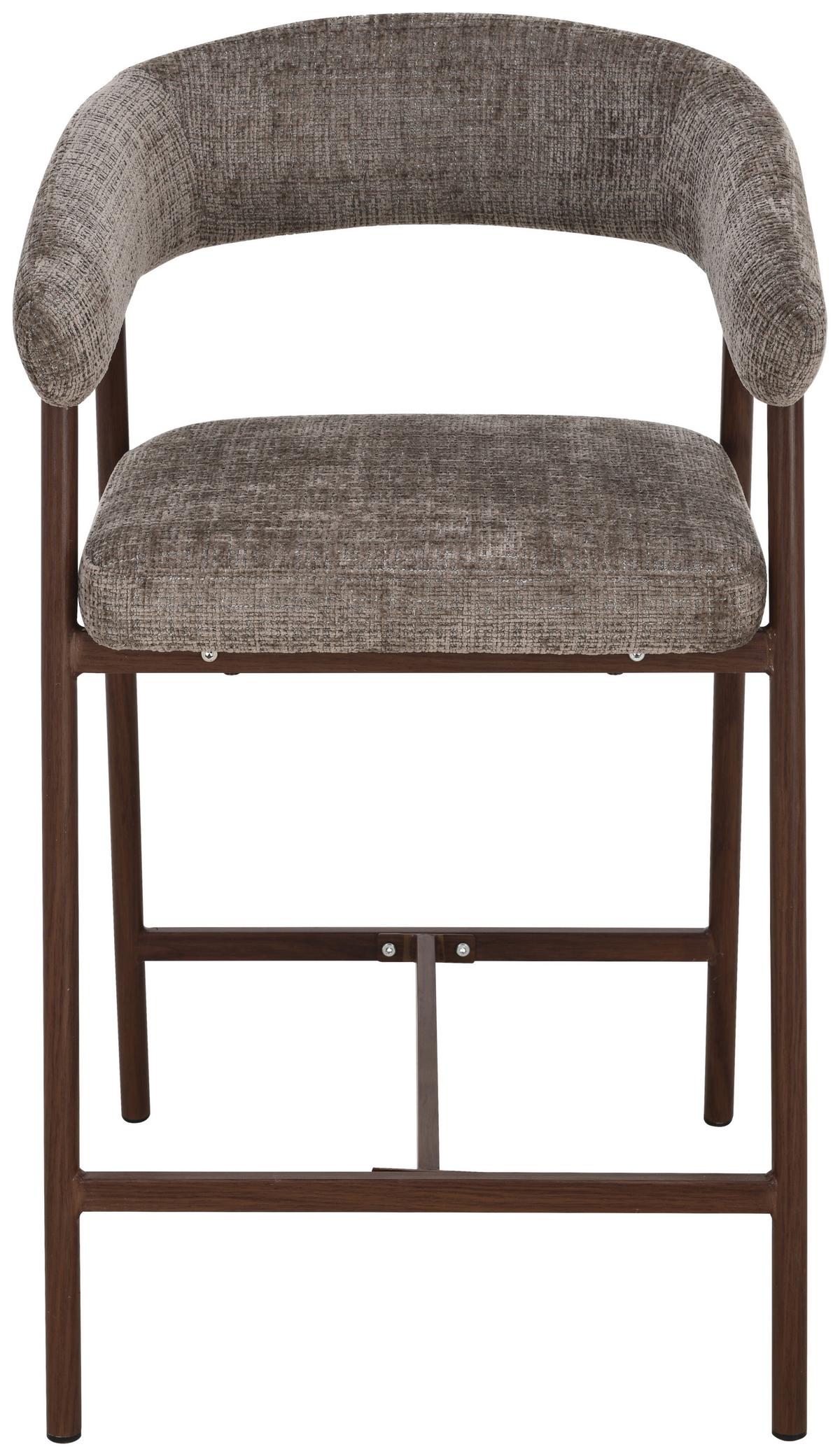 Barhocker Flora Braun/Walnussfarben B: 53 cm - Walnussfarben/Braun, MODERN, Holz/Textil (53/93/55cm) - Livetastic