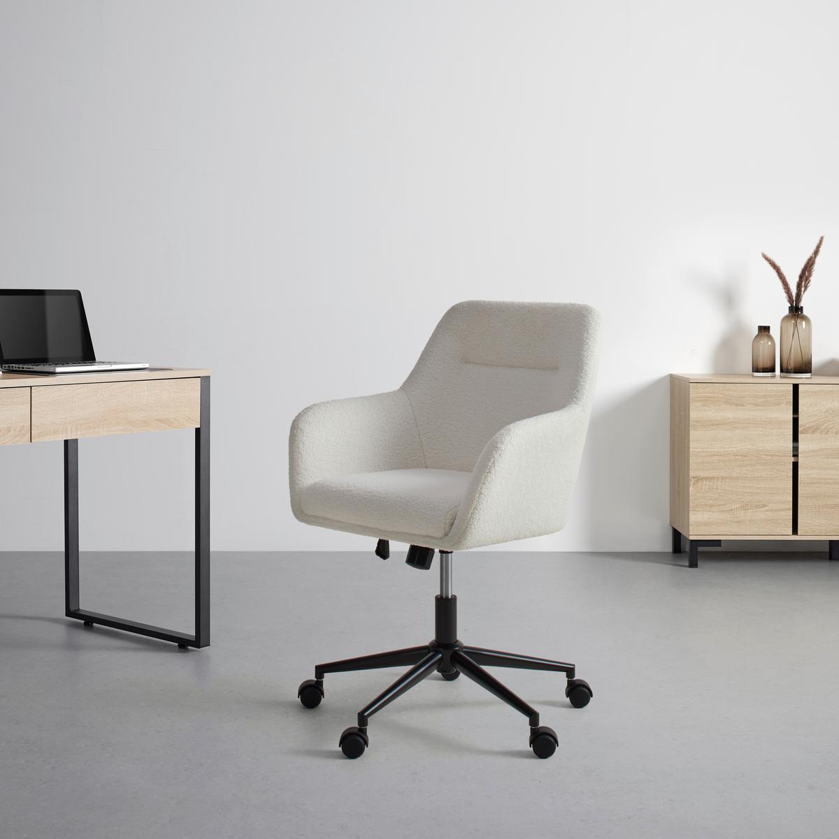 Kancelářska židle DEBORA -EXKLUSIV- - bílá, Lifestyle, kov/textil (62/85,5-93,5/57cm) - Mömax