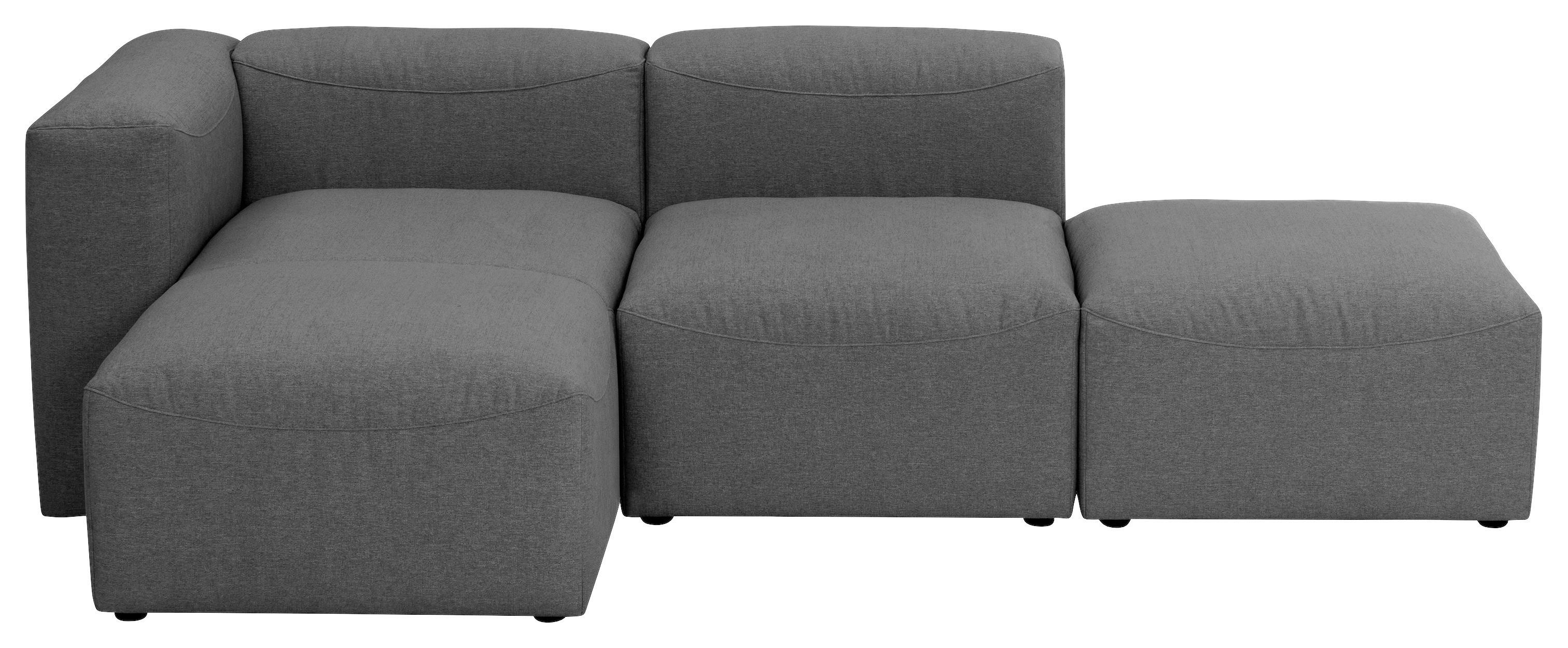 Ecksofa Lena Anthrazit Flachgewebe - Anthrazit, Design, Textil (250/73/160cm) - Max Winzer