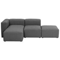 Ecksofa Lena Anthrazit Flachgewebe - Anthrazit, Design, Textil (250/73/160cm) - Max Winzer
