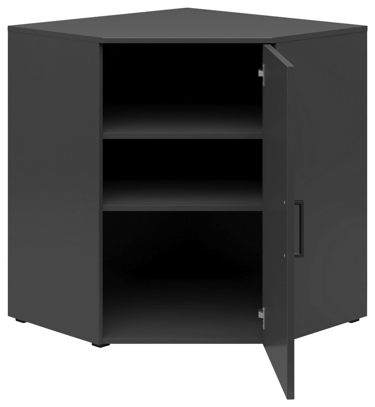 Rohová komoda MULTISTAURAUM š: 101 cm - čierna/grafitová, Modern, kompozitné drevo/plast (71,5/71,5cm)