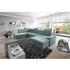 Wohnlandschaft Zira Mit Schlaffunktion Mintgrün - Chromfarben/Mintgrün, Design, Textil (212/330/169cm) - Livetastic