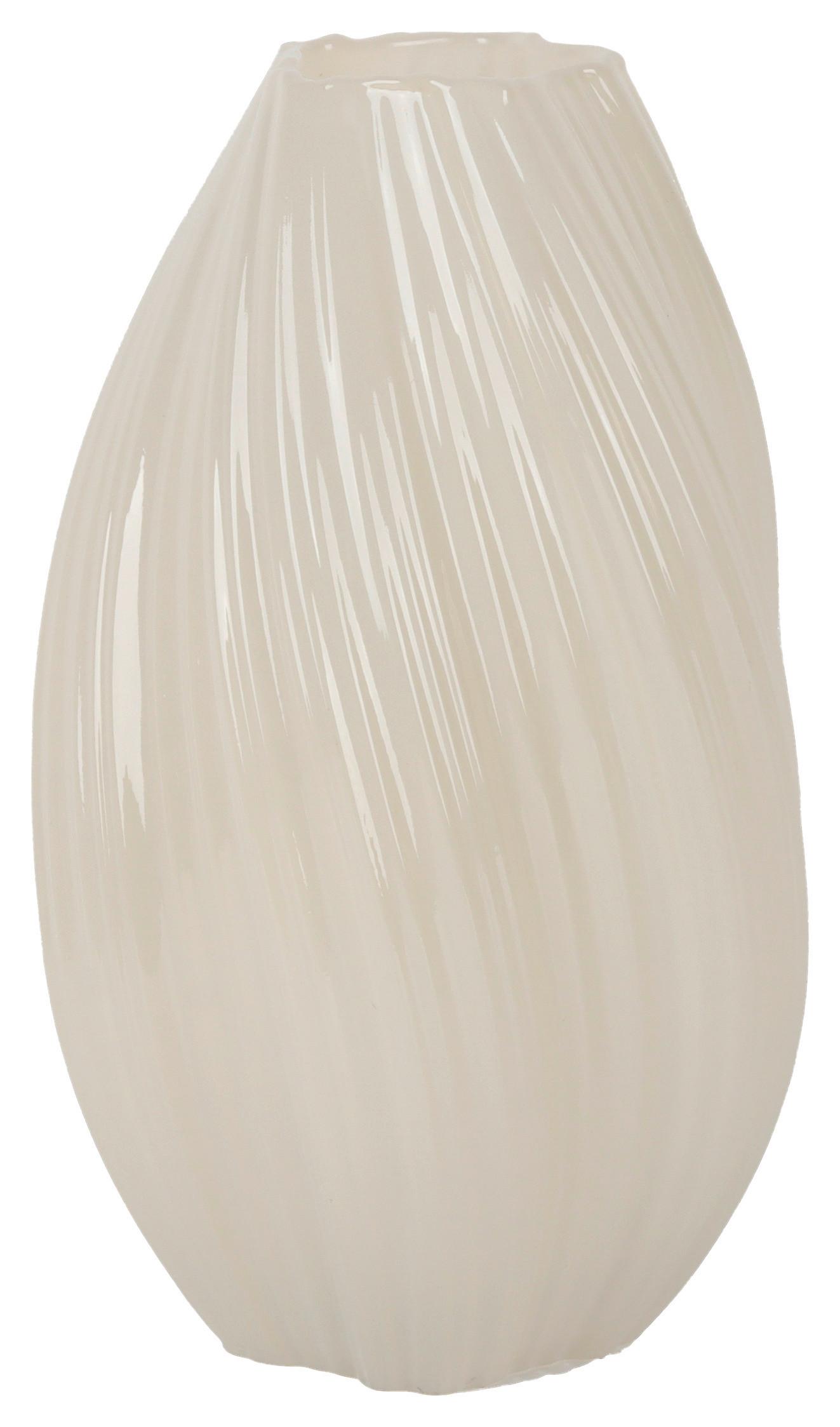Váza LORA - biela, Romantik / Landhaus, sklo (15/26cm) - Mömax