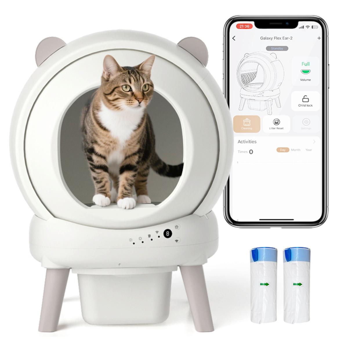 Selbstreinigende Katzen- toilette, 65L - Basics (48/50,5/52cm)