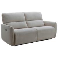 2-Sitzer-Sofa Köln Mit Relaxfunktion Grau Cord - Schwarz/Grau, MODERN, Holz/Textil (196/98/93cm)