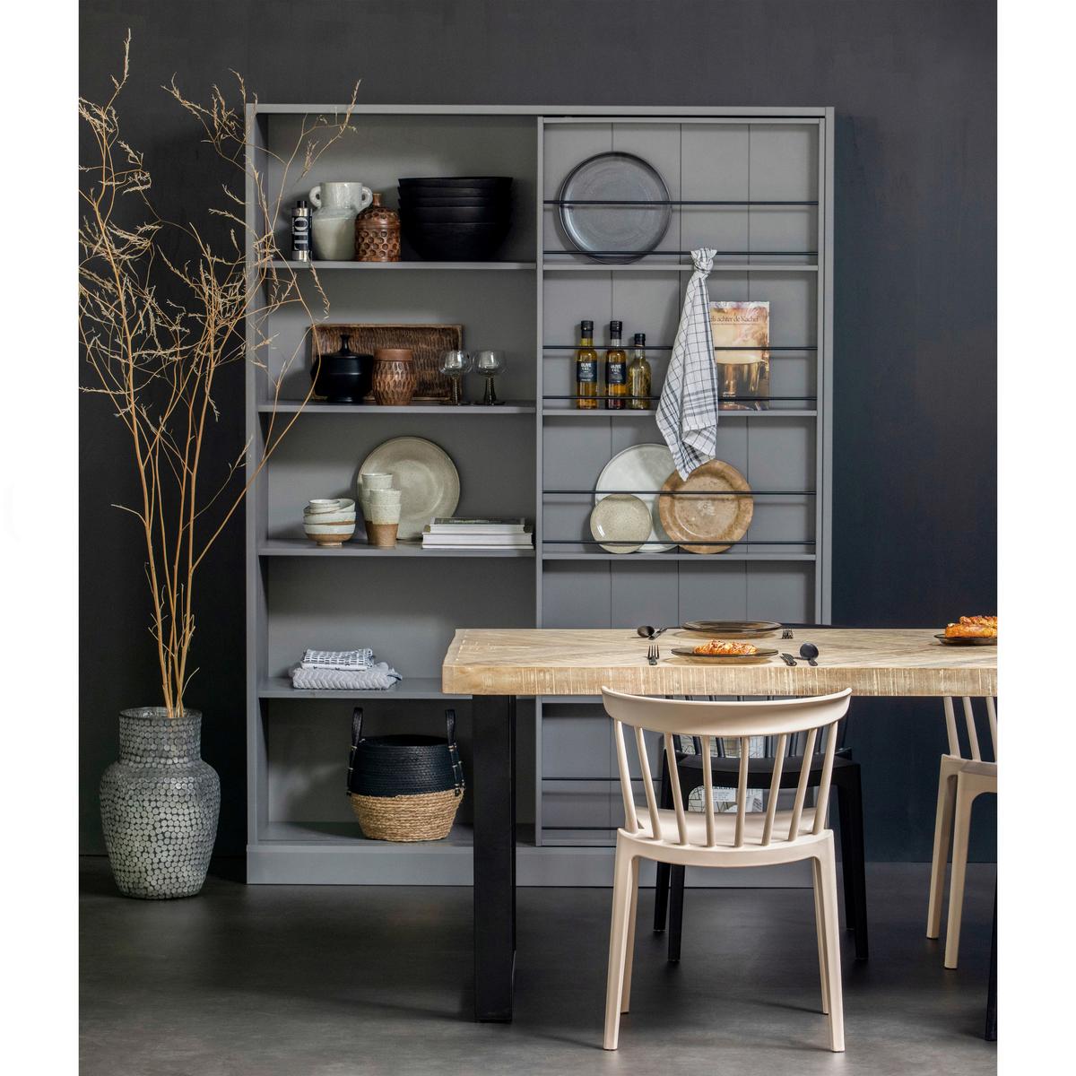 Esstisch Tablo Eichefarben B: 200 cm - Eichefarben/Schwarz, Design, Holz/Metall (200/90/75cm) - Livetastic