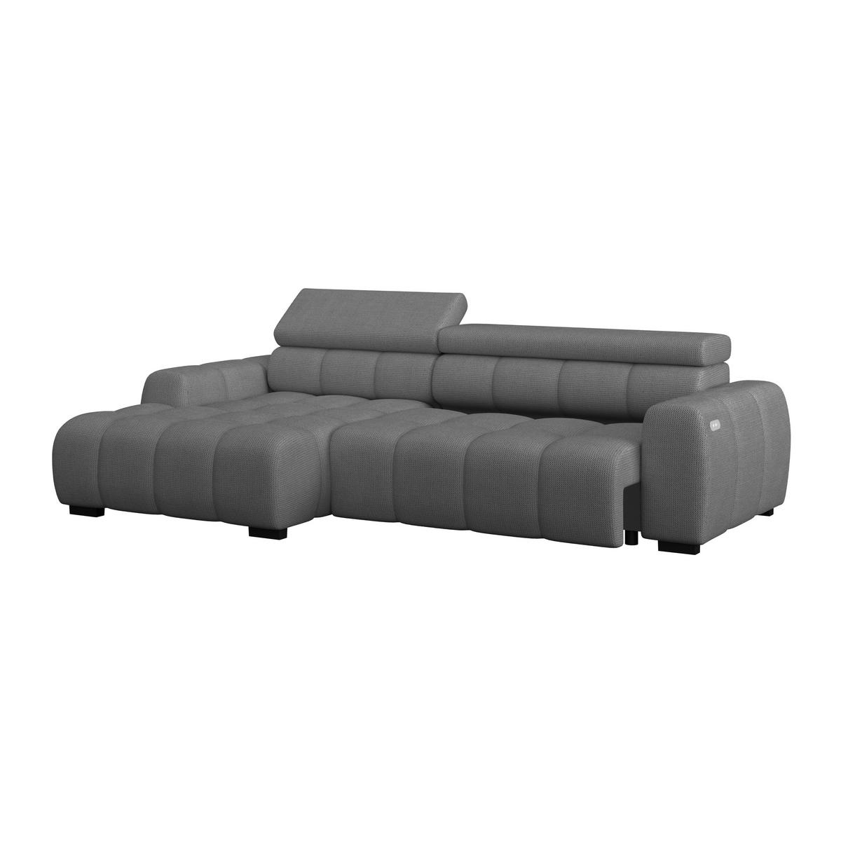 Ecksofa Fargo S Anthrazit, B: 168cm - Anthrazit/Schwarz, Trend, Textil (168/285cm)