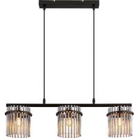 ZÁVESNÉ SVIETIDLO NERI - čierna, Modern, kov/sklo (72/15/140cm) - Modern Living