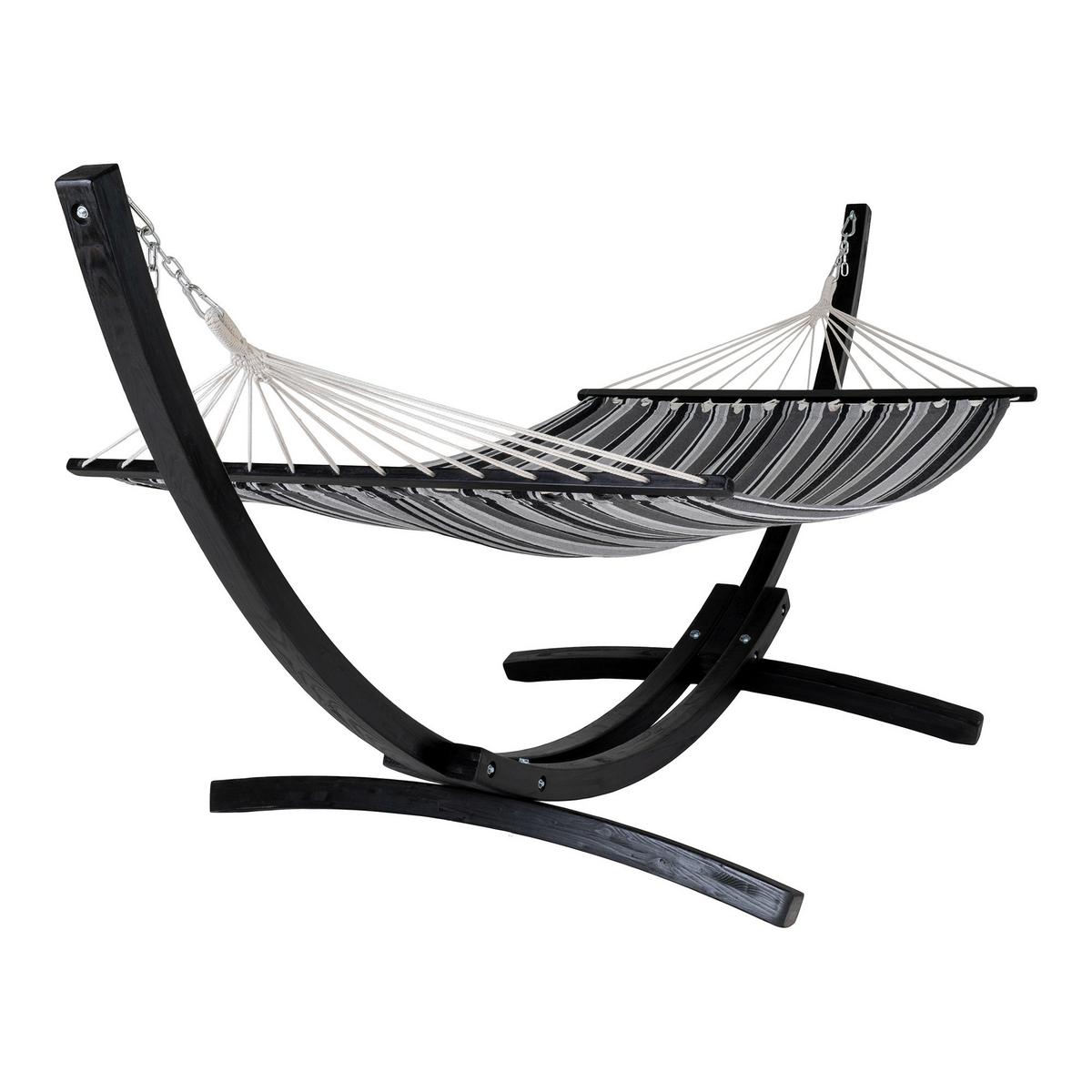 Hängematte Tripoli Schwarz B: 12 Cm - Schwarz, MODERN, Holz/Kunststoff (12/320cm) - MID.YOU