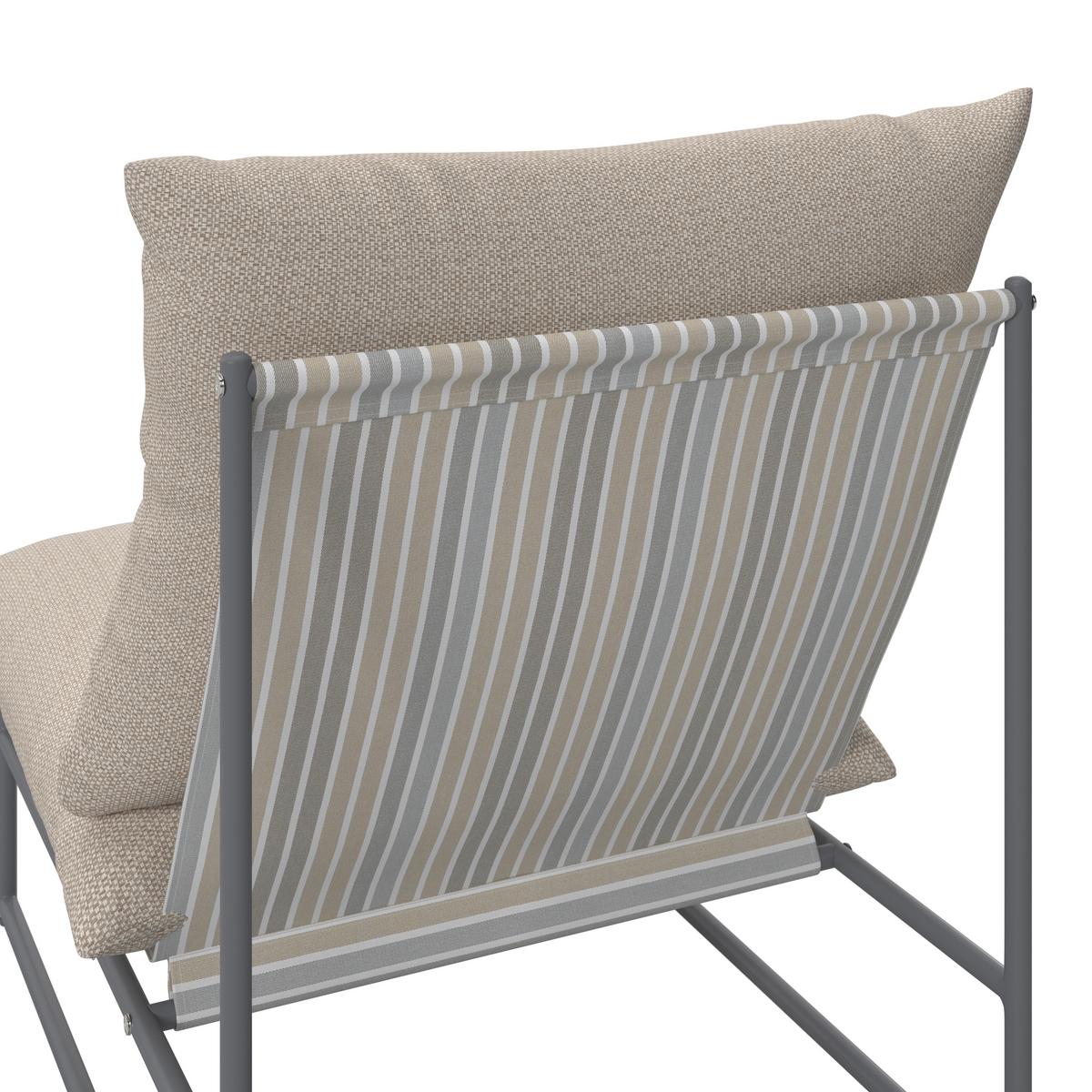 BALKÓNOVÁ ZOSTAVA LINO - viacfarebná/tmavosivá, Modern, kov/textil - Bessagi Garden