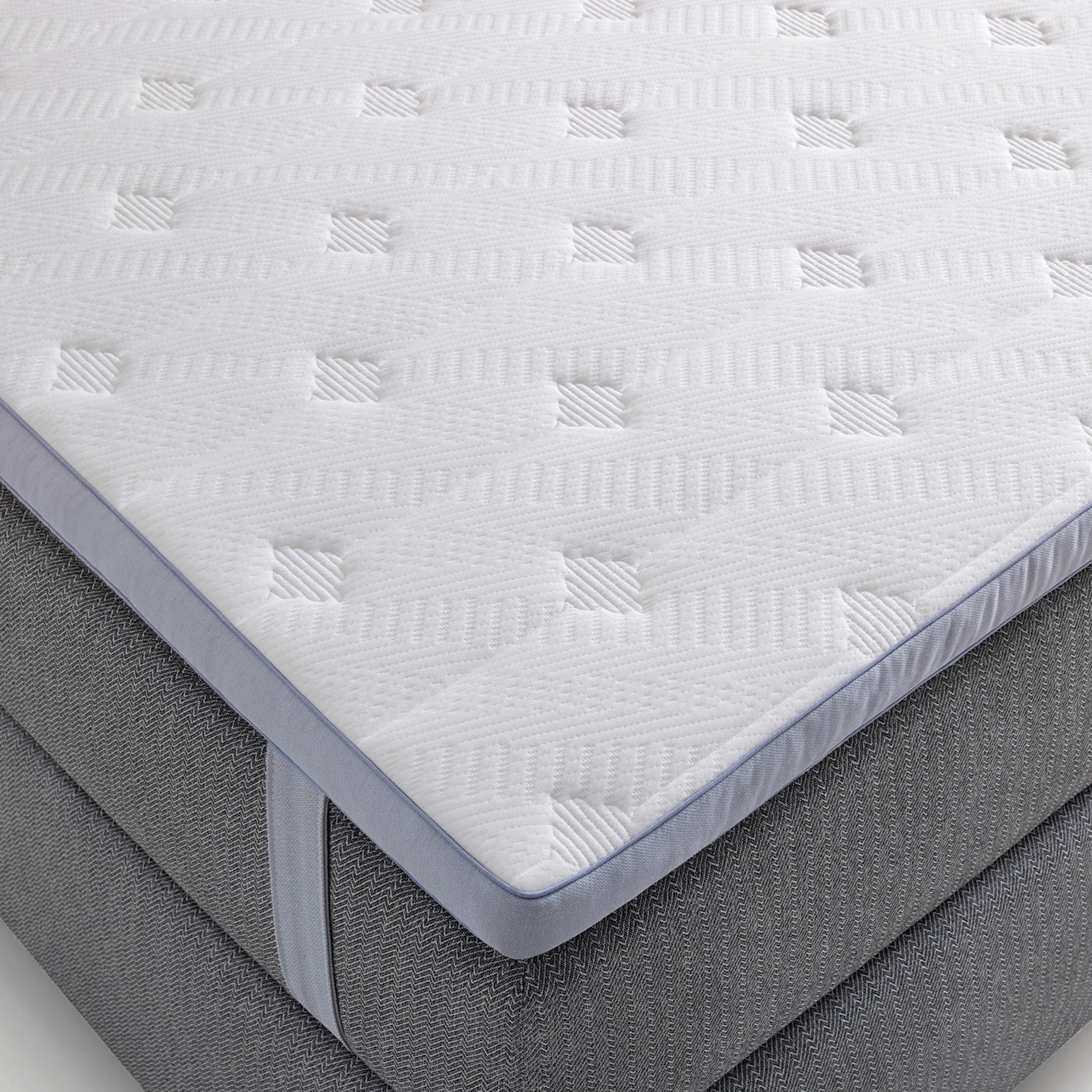 Topper Yatas 80x200 Cm Komfortschaumkern - Weiß/Grau, Basics, Textil (80/200cm) - Yatas