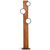 LED-STEHLEUCHTE G99935/76 CHEESY - Hellbraun/Schwarz, Natur, Holz/Metall (140,4/31,2/18cm) - Brilliant