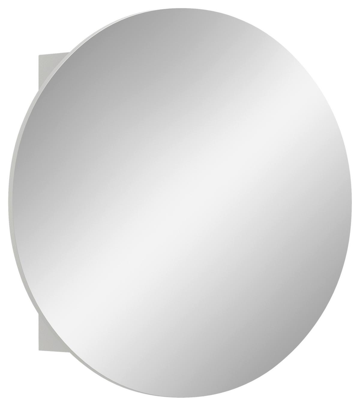 Spiegelschrank Riff Weiß B: 70 Cm - Weiß, MODERN, Holzwerkstoff (70/70/18cm) - MID.YOU