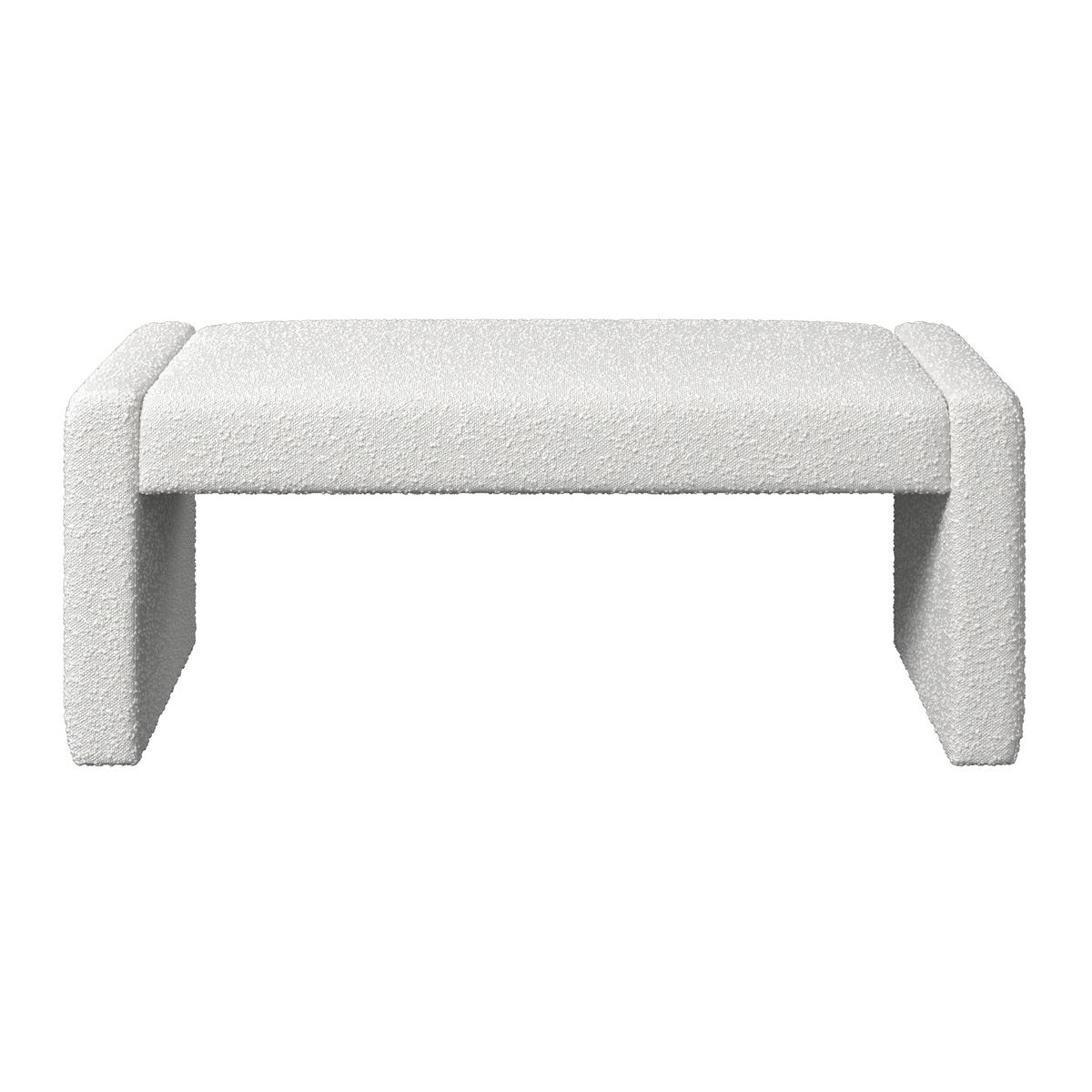 SEDACÍ LAVICE ANDREA - bílá, Moderní, dřevo/textil (123/50/45cm) - Bessagi Home