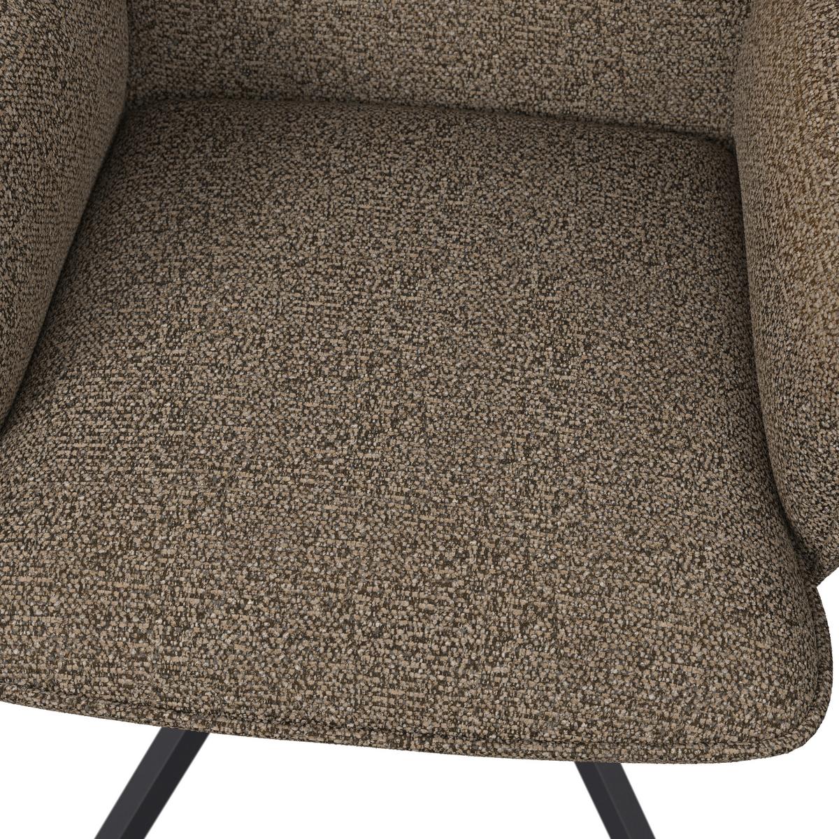 ŽIDLE S PODRUČKAMI TESS - černá/hnědá, Moderní, kov/dřevo (64/90/63cm) - Bessagi Home