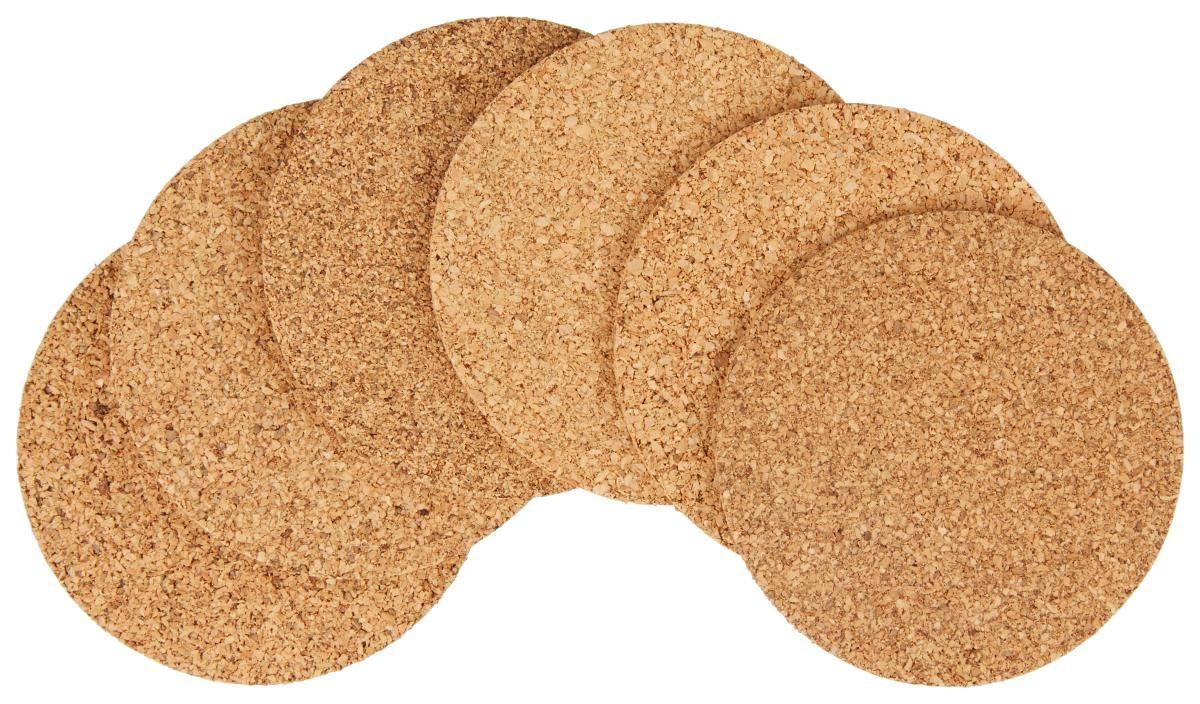 Alátét Szett Parafa - natúr, Konventionell, fa (11cm)