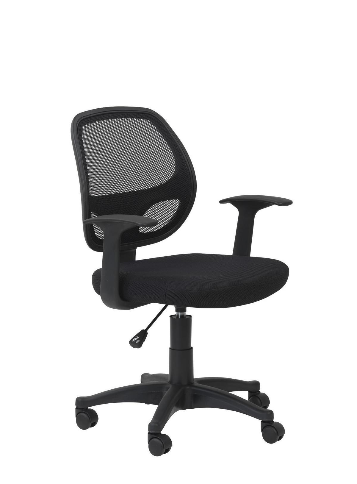 Drehstuhl Davis Schwarz B: 61 cm - Schwarz, Design, Kunststoff/Textil (61/100/55cm) - MID.YOU