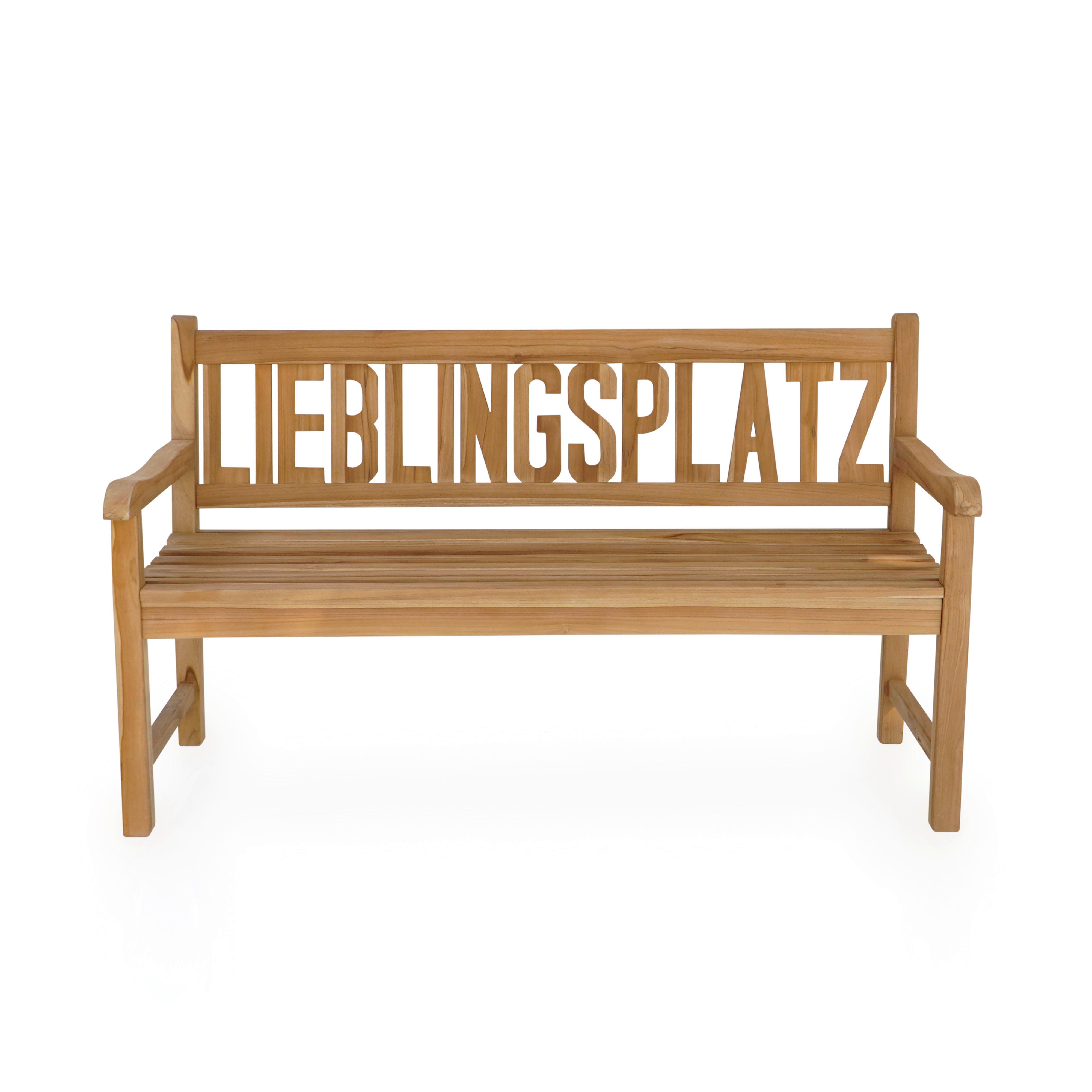 Gartenbank Lieblingsplatz - Braun, Basics, Holz (63/91,5/150cm) - Gardenson
