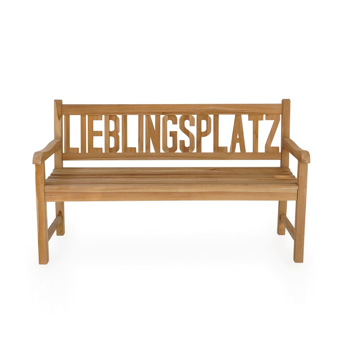 Gartenbank Lieblingsplatz - Braun, Basics, Holz (63/91,5/150cm) - Gardenson