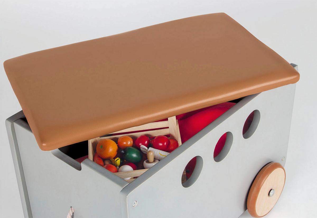 Spielzeugbox Jim - Grau, Basics, Holzwerkstoff (50/36/36cm) - Pinolino