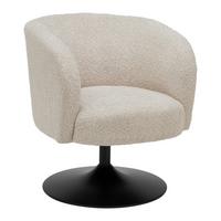Otočná stolička GIRO, béžová ženilka, max.120 kg - čierna/béžová, Modern, kov/textil (67/68/73cm) - Premium Living