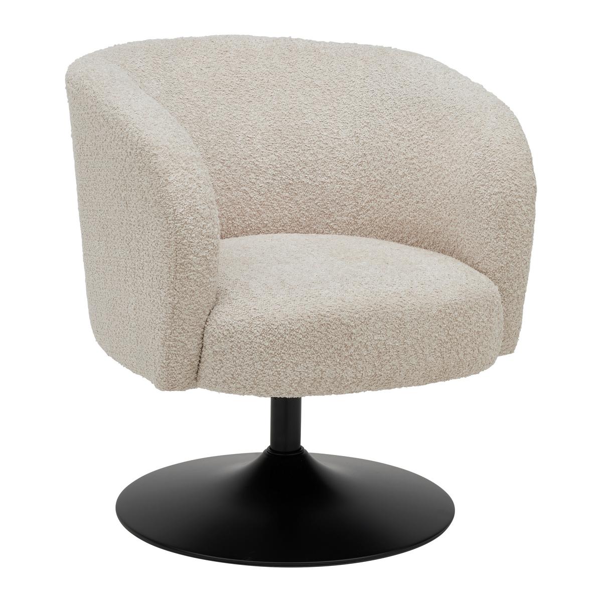 Otočná stolička GIRO, béžová ženilka, max.120 kg - čierna/béžová, Modern, kov/textil (67/68/73cm) - Premium Living