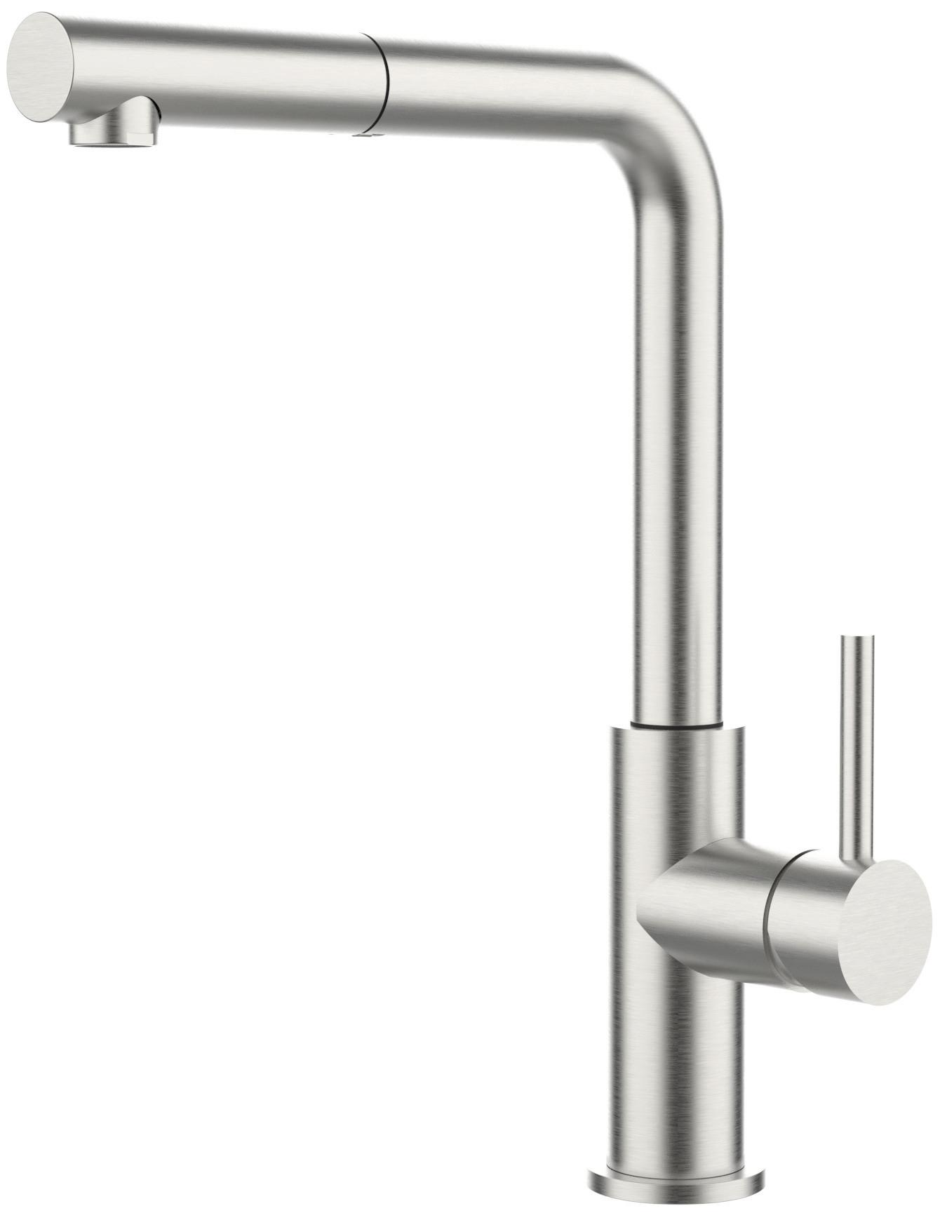 KÜCHENARMATUR LINDA L AUSZUG - Edelstahlfarben, MODERN, Metall (35,2cm) - HKT