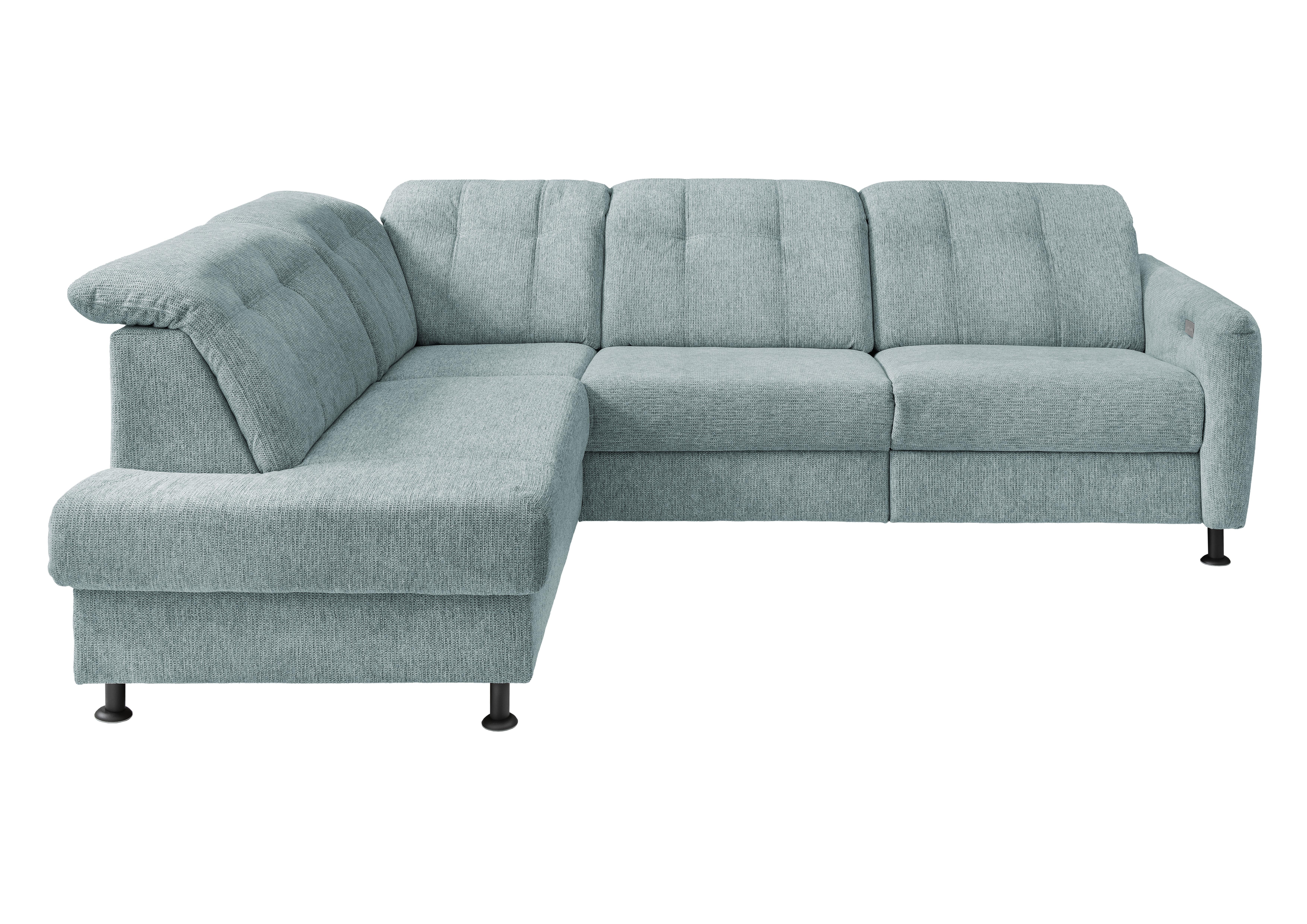 Ecksofa Minori Chenille Blau, S: 198x270 cm - Blau/Schwarz, MODERN, Textil (198/270cm) - Livetastic