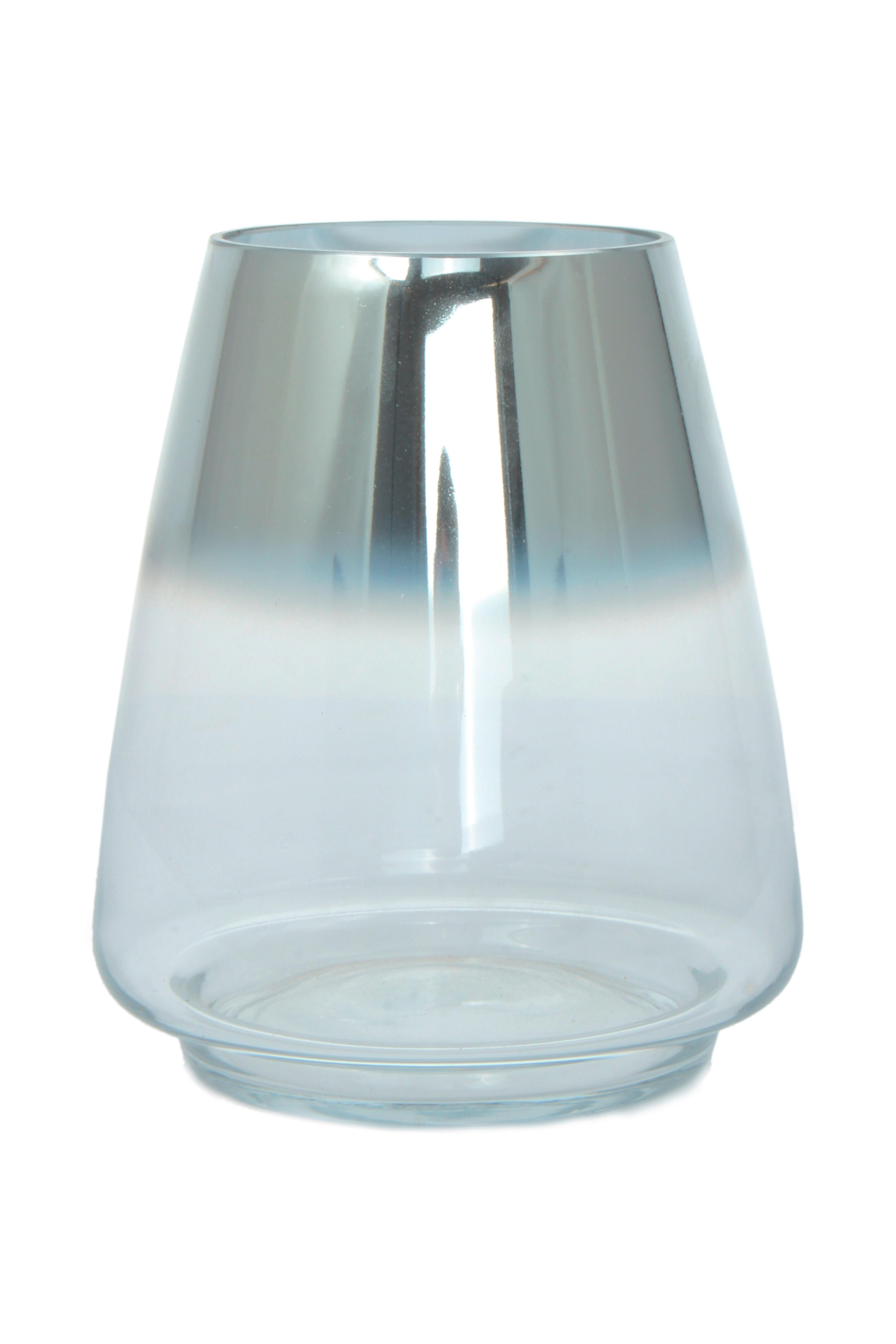 Vase Saigon Bauchig Glas Silber H: 18,5 cm - Silberfarben, Design, Glas (16/18,5/16cm)