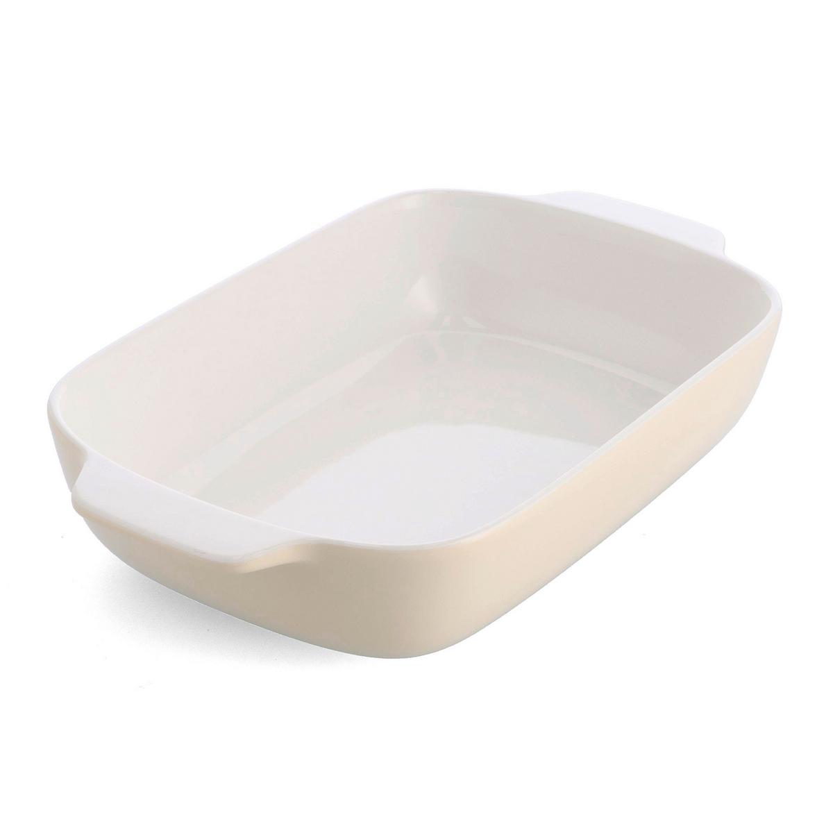 Auflaufform Stoneware Creme/weiß B: 24 Cm - Creme/Weiß, Basics, Naturmaterialien/Keramik (24cm) - Kitchenaid