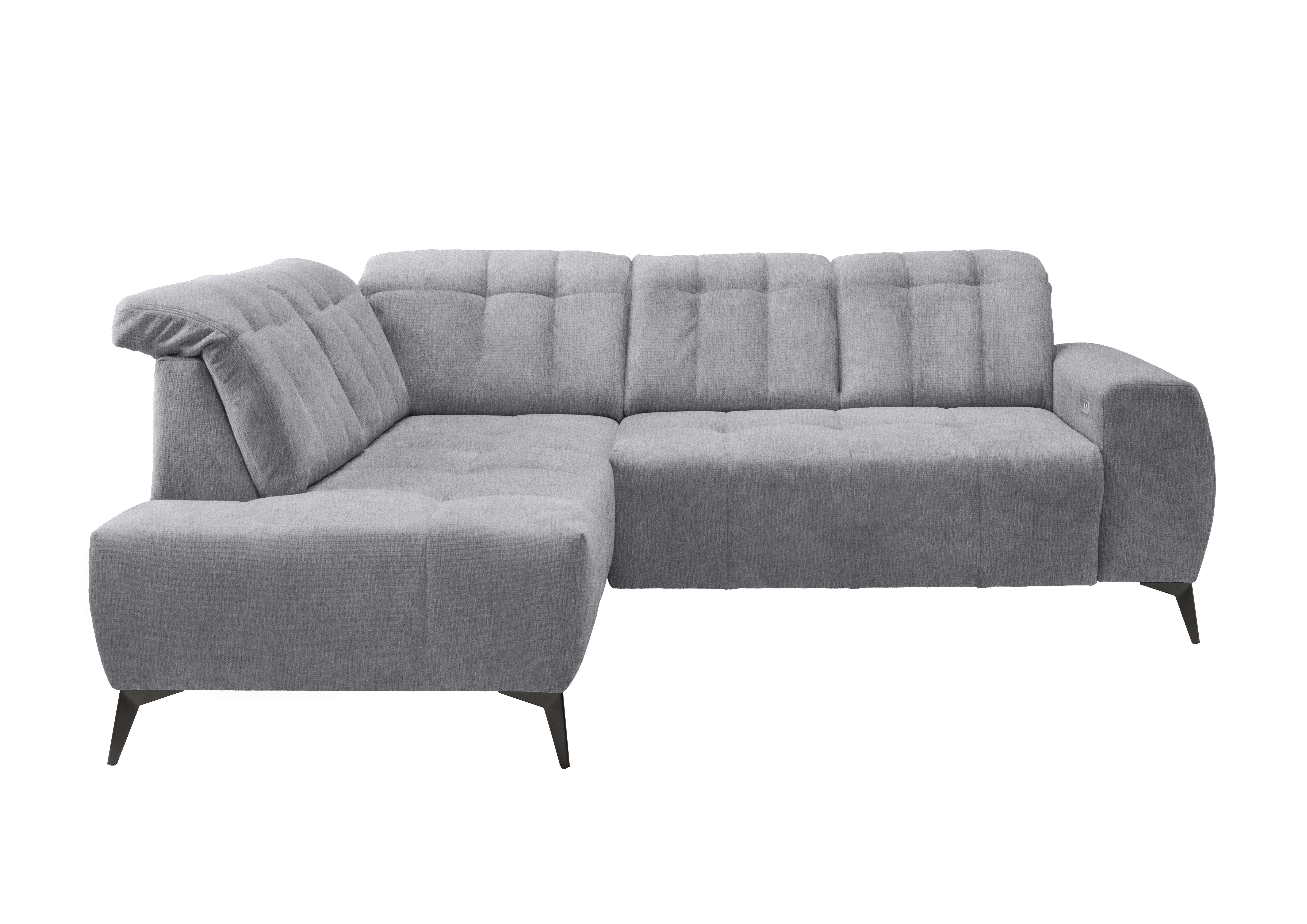 Ecksofa Mit Usb Anschluss Sano, Hellgrau, S: 200x261 Cm - Hellgrau/Schwarz, MODERN, Textil (200/261cm) - Livetastic