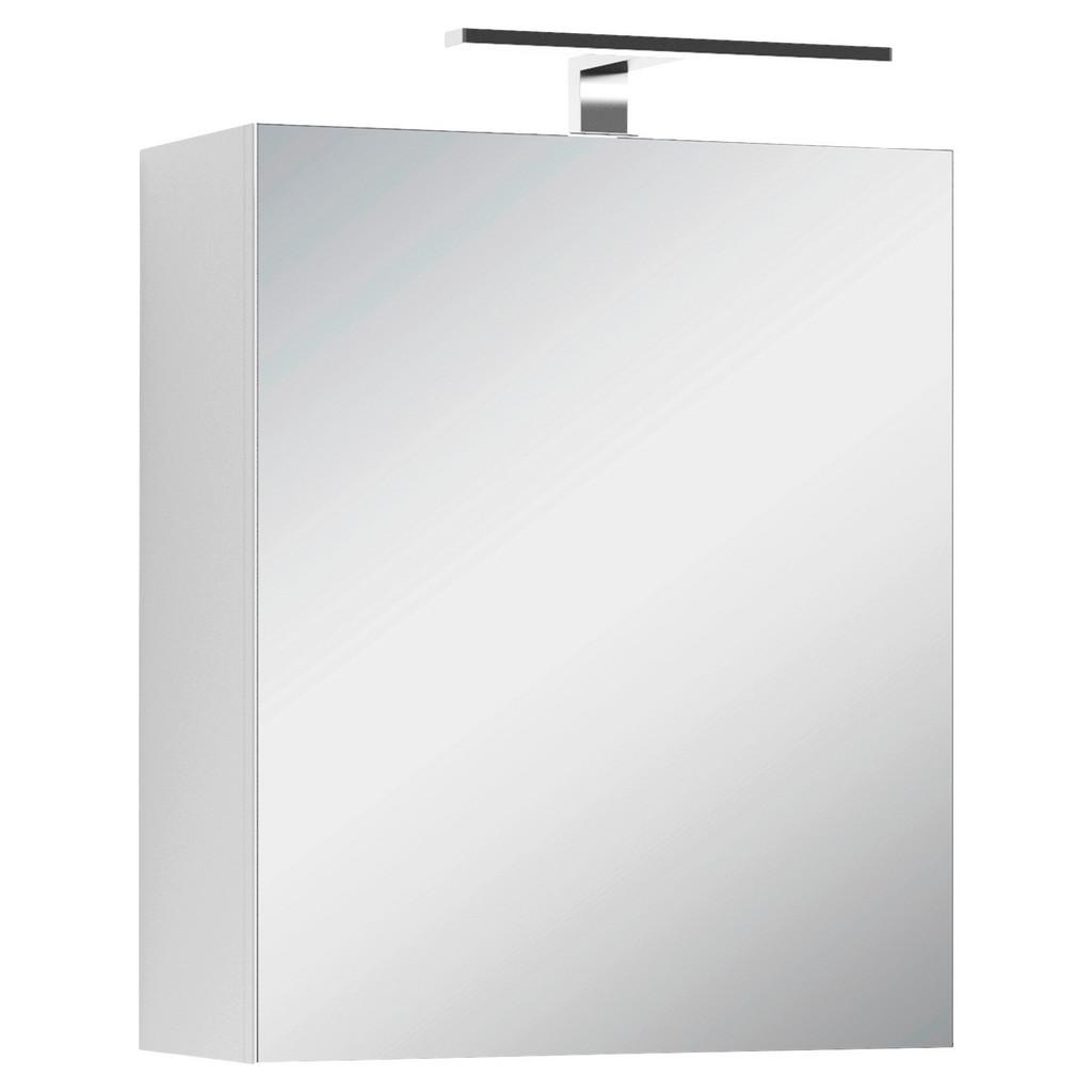 Spiegelschrank Spree mit Led 1 Tür BxHxT 50x60x20 cm Weiß