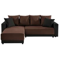 Eckschlafsofa Time - Hellbraun/Dunkelgrau, Design, Textil (178/248cm) - MID.YOU