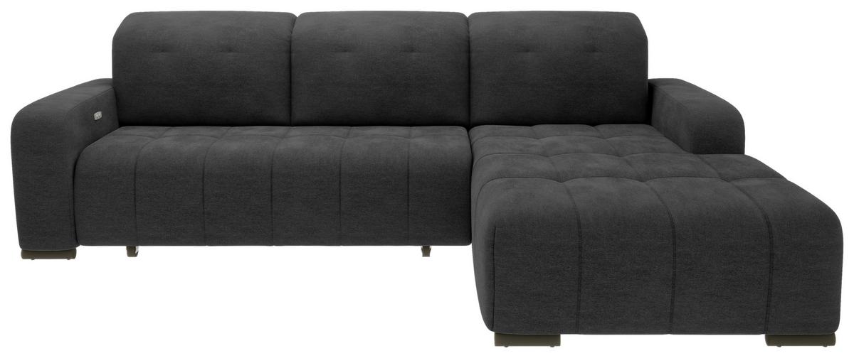 Ecksofa Vicari - Schwarz, MODERN, Textil (185/292cm) - Livetastic