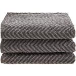 Handtuchset Ulli - 3er Pack - Grau, MODERN, Textil (50/90cm) - Luca Bessoni