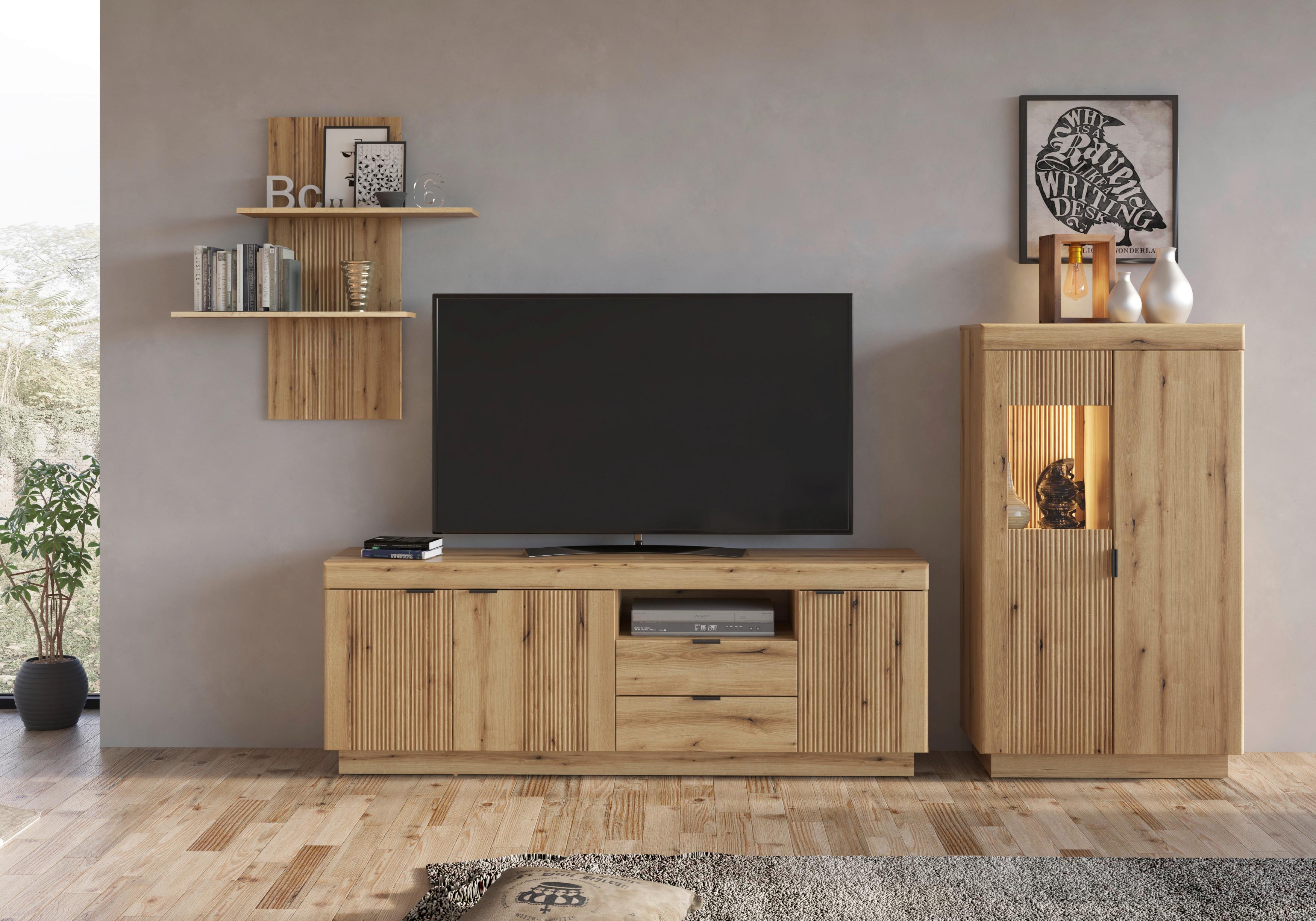 Stapelprogramm Delamar Eichefarben Dekor B: 322,4 cm - Eichefarben, Trend, Holzwerkstoff (322,4/66,6/39,6cm)