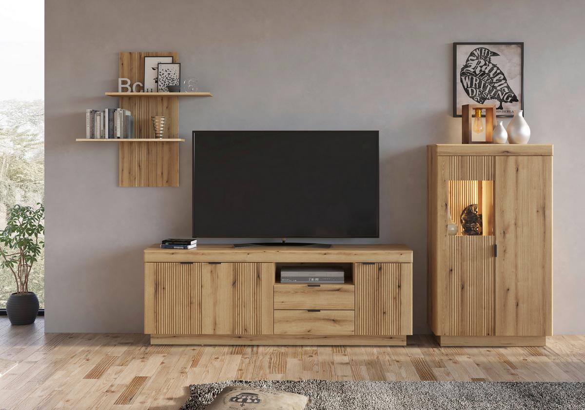 Stapelprogramm Delamar Eichefarben Dekor B: 322,4 cm - Eichefarben, Trend, Holzwerkstoff (322,4/66,6/39,6cm)