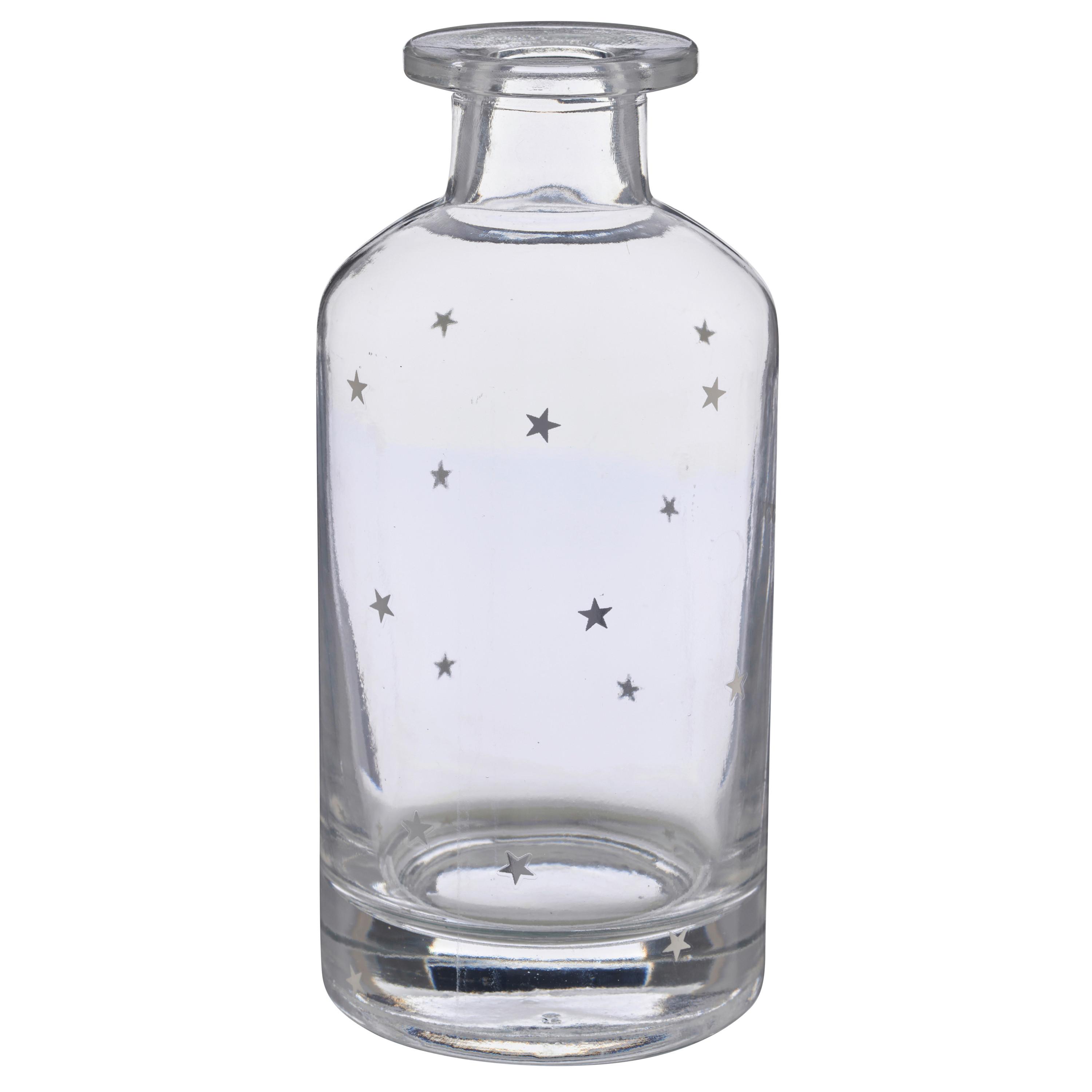 Dekorační váza STERN I - barvy stříbra/čiré, Basics, sklo (7/13,5cm) - Mömax