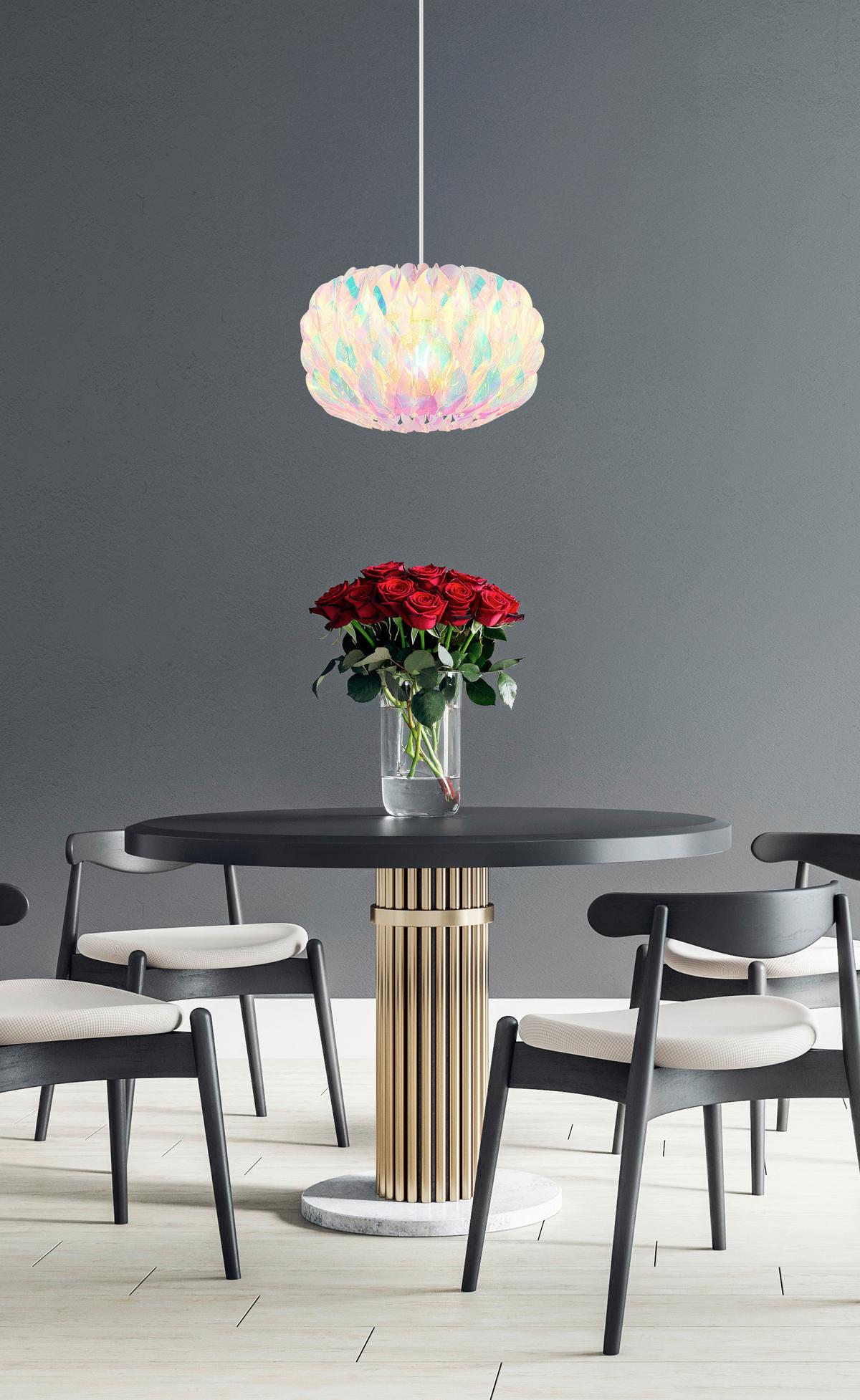 HÄNGELEUCHTE verchromt - Klar/Chromfarben, Design, Kunststoff/Metall (35/120cm) - Globo
