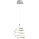 LED-Hängeleuchte Angela H: 120 cm 1-Flammig, Spiralförmig - Weiß, MODERN, Kunststoff/Metall (30/120cm) - Luca Bessoni