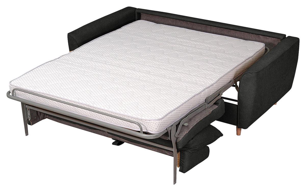 Schlafsofa Winter Anthrazit B: 195 cm - Anthrazit/Buchefarben, Design, Textil (195/90/102cm) - Livetastic