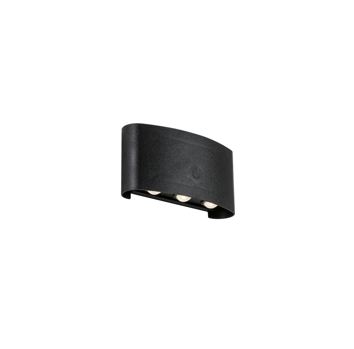 NÁSTĚNNÉ LED SVÍTIDLO BEIDE - černá, Moderní, kov/plast (5,25/17/8,5cm) - Mömax