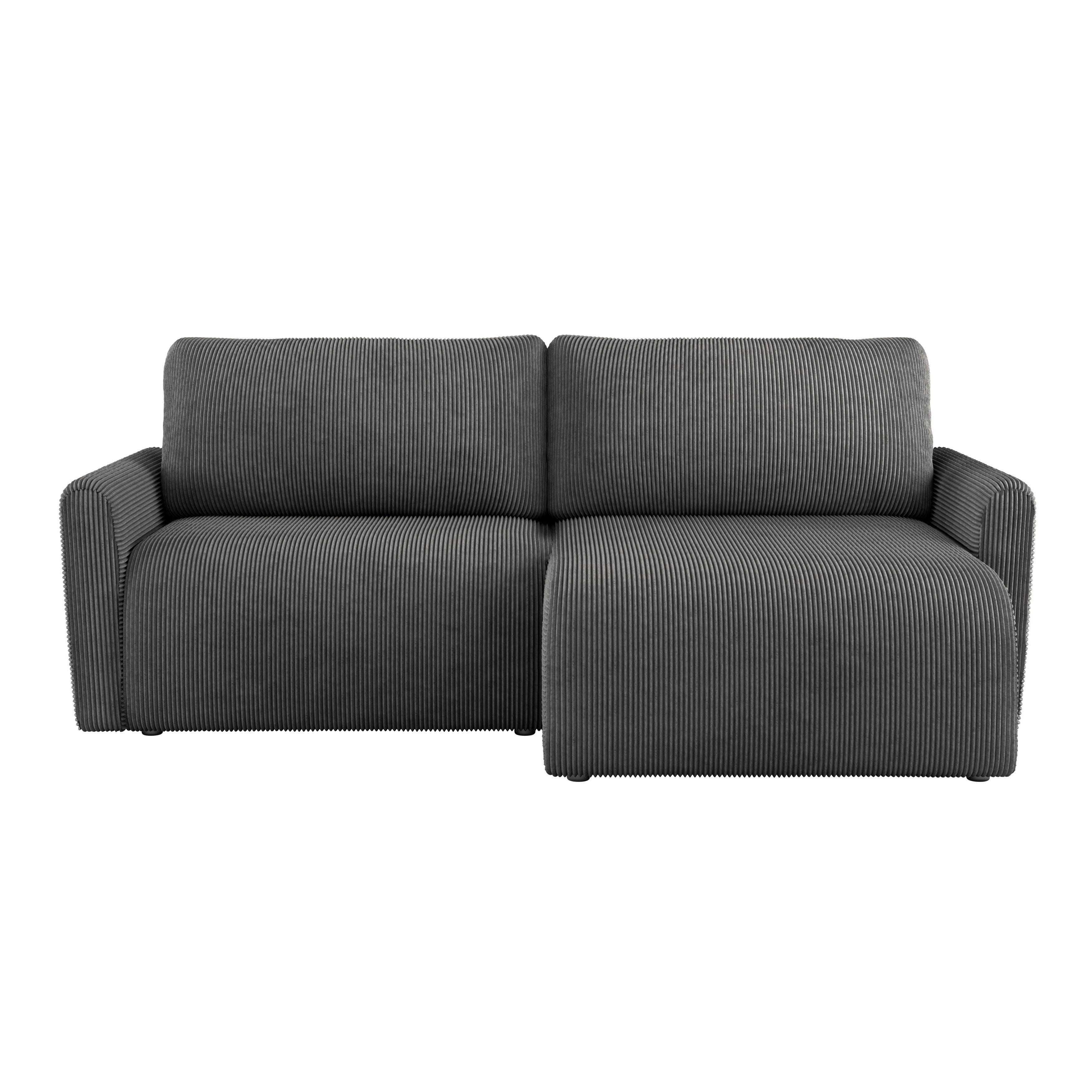Ecksofa mit Schlaffunktion Josh Grau 229x146 cm - Grau, Trend, Textil (229/146cm)