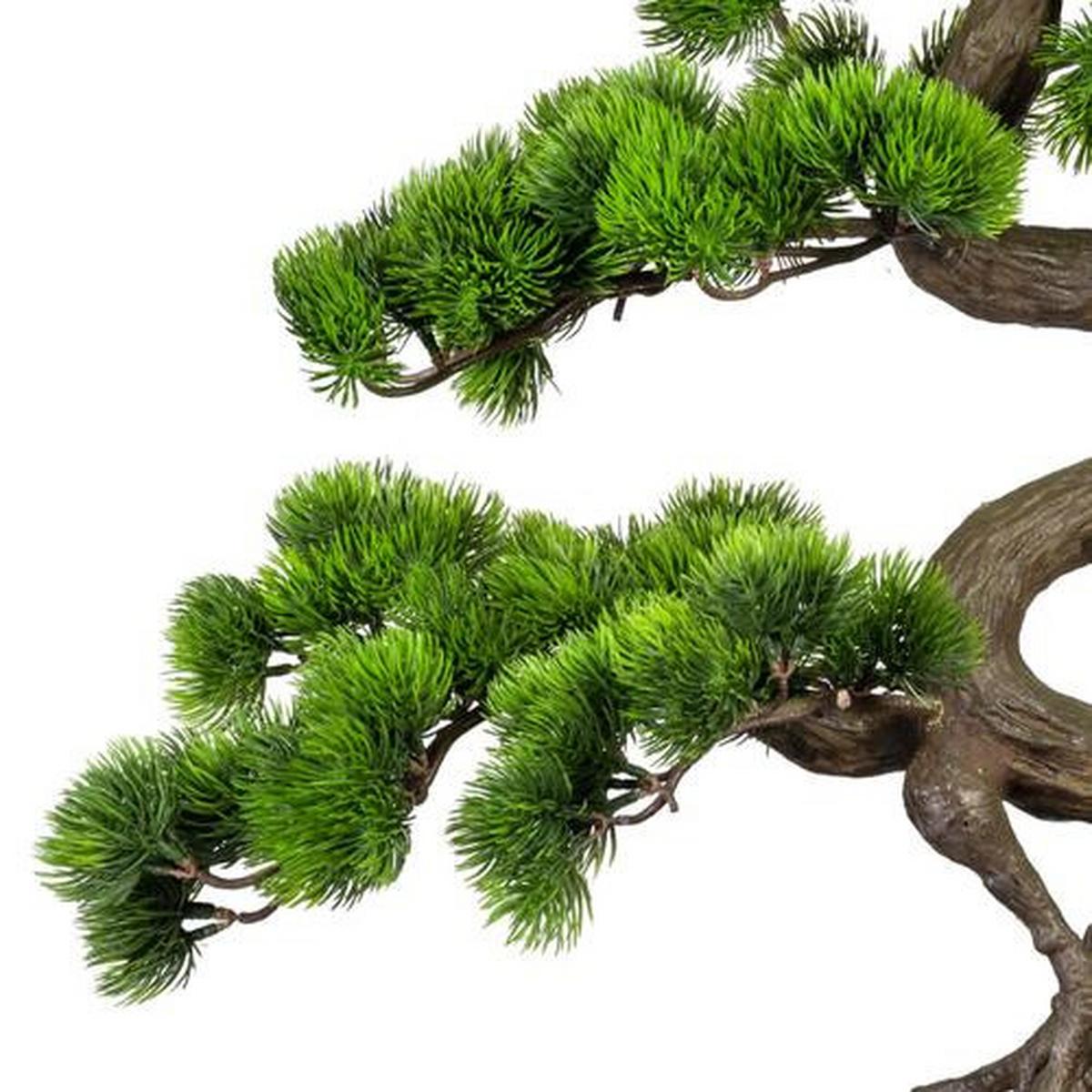 Kunstpflanze Bonsai Grün L: 65 cm mit Topf - Schwarz/Braun, Basics, Kunststoff (50/65cm) - P & B