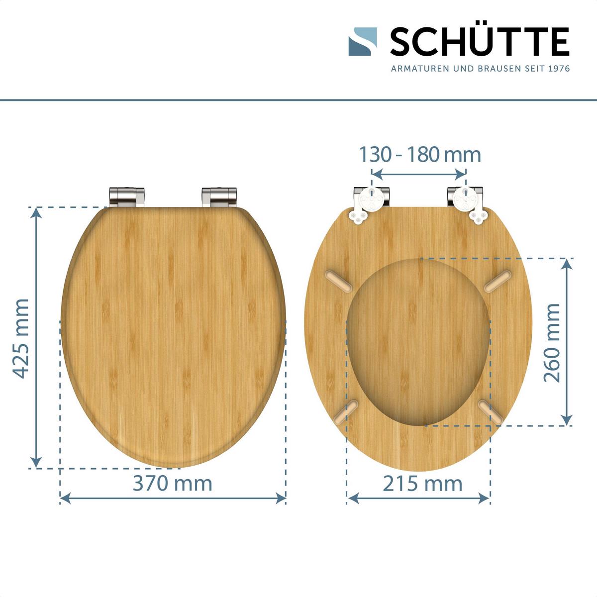 Wc-sitz Naturfarben Bedruckt Mit Absenkautomatik - Naturfarben, Design, Holzwerkstoff (42,5/5,5/37cm) - Schütte